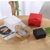 Emballage cadeau 10 pièces papier Kraft carré boîte à dragées boîtes à bonbons de mariage avec étiquettes bricolage fête pour l'emballage