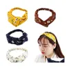 Партийная кнопка кнопка Daisy Hair Band Спортивная йога эластичный кросс сплошной вязаная повязка на голову FEMA Женские аксессуары WLL519 DRED DUGK