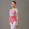 Stage di Usura 2023 Body di Balletto per Le Donne Rappezzatura Del Merletto Costume di Ballo Ballerina Dancewear Body Tuta Ginnastica per Adulti