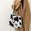 Borse da sera Soffici Ragazze da donna Portatile Morbido Caldo Peluche Borsa a tracolla invernale da donna di grande capacità Pochette da viaggio retrò