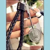 Nyckelringar Lanyards Fashion Mini 3D Badminton Key Ring Colorf Decoration Gym Keychain KeyFob For Car Keyring Bag Sports Gifts 4 Sty DHPY6