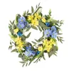 Decorative Flowers Front Door Wreaths For Spring Summer Wreath Decor Cosmos Wicker Farmhouse Wall Window