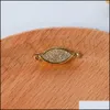 Charms trendiga små ovala harts druzy stenhänge för armband halsband guld corolf enkel diy charm smycken tillbehör kvinnor släpper dh5jj