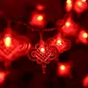 Strings Spring Festival Lights Outdoor 9.8ft 20 LED's/19,7ft 40 LEDS Red Lantern String Light IP42 Waterdichte Chinese Knoop Fairy