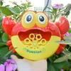 Novelty Games Outdoor Bubble machine Blower gun Frog Crabs Baby kids Bath Maker Swimming Bathtub Soap Water Toys for Children With Music 230130