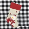 Juldekorationer Styles 47x22cm Stocking Nonwoven Tyg Old Man Snowman Penguin Creative Santa Xmas Stockings Presentp￥se PAB1192 OTM29