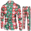 Men's Suits Blazers Fashion Party Coat Casual Slim Fit Blazer Buttons 3d Christmas Floral Print Painting Set #T2G 230130
