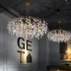 Lampadari Lampadario moderno a LED in cristallo Illuminazione oro / argento Lampada per decorazioni per la casa di lusso Soggiorno Hanglamp K9 Luce per hall