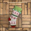 Weihnachtsdekorationen, Lager, hängende Socken, große Jacquard-Strick-Ornamente, Dekor, Strumpfwaren, Weihnachten, Kinder, Geschenk, Süßigkeitentüte, WQ58, Drop-Lieferung, Hom, DHS14