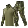 Tute da uomo Camicia da combattimento Pantaloni Mimetici Verde Uniforme tattica Forze speciali Tuta da soldato Tattica Allenamento Tuta da cacciaPer uomoUomoUomo