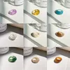 Cluster Rings 2023 Korean Ring Multicolor Acrylic Resin Geometric Circle Arc Texture For Women Girls Jewelry Gifts