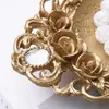 Jewelry Pouches Golden Resin Tray Ring Necklace Storage Decoration Props