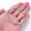 Bangle 65mm Stainless Steel Bracelet 8-word Cross Knot Fashion Personalized Rack For DIY Jewelry Accessories Wholesale