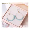 Hoop Huggie Bohème Rond Cercle Perles Boucles D'oreilles De Mode À La Main Or Couleur Grande Boucle D'oreille Pour Les Femmes Fête De Mariage De Vacances Bijoux Dr Oto4C