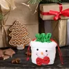 Decoraciones navideñas bolsas de regalo con cordón