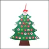 Julekorationer 3D DIY TODDLER Friendly Felt Tree Fabric Kalendervägg Hängande kalendrar Kids Xmas Gift för Drop Delivery Home OT45S