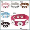 Christmas Decorations Gift Snap Bracelet Bangles 14 Color High Quality Pu Leather Bracelets For Women 18Mm Button Jewelry Zwl234 Dro Dhjqx