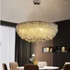 Lustres Moderne grand lustre en cristal décoration de luxe lampe suspendue pour chambre cuisine Villa salle à manger salon LED luminaire