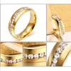 Wedding Rings Cute Vintage Stainless Steel Ring Anel Inlay Reinestone Bridal Engagement For Women Gift Simple Luxury Jewelry