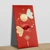 Presentförpackning 6st kinesiskt år röda kuvert 2023 Hongbao Money väska Lucky Envelope Spring Festival Wedding A0KE