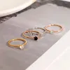 Wedding Rings Stainless Steel Single Zircon Ring High Quality Thin Band For Women Fashion Jewelry