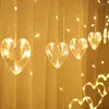 Strings LICG 12 Star Curtain Lights 2.5M Outdoor Waterproof Bedroom Home Party Wedding Decoration LED Love String Light EU Plug