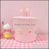 Tissue Boxes Napkins Pink Box For Removable Roll Paper Small Flower Containers Towel Dispenser Kitchen Holder Drop Delivery Home G Otkqq