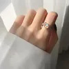 Anéis de casamento jóias coreanas do planeta azul marinho para mulheres moda fofa de zircão de zircão Acessórios para anel de namoro Wed band 2023