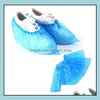 Cobres descartáveis ​​100pcs Plástico Anti -Slip Boot Safety Shoe Er Limpeza PVC Over Shoes Ers Protetores de tapete SN3056 Drop Delivery Ho Dhapp