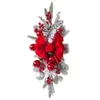 Flores decorativas Garlandas para decoração Christmas Segura Tree Greaths Wreath Door da frente Parede da lareira externa e lareira e