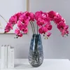 Decorative Flowers Artificial Flower 9 Heads Fake Phalaenopsis Multi-fork Handcraft Butterfly Orchid Home Decor Wedding Decoration