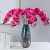 Dekorativa blommor Artificial Flower 9 Heads Fake Phalaenopsis Multi-Forsk Handcraft Butterfly Orchid Home Decor Wedding Decoration