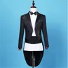 Costumes pour hommes Costume de smoking Blazers pour hommes Vestes Homme Slim Stage Chorus Host Piano Magic Conductor Terno Slin Masculino Performance Dress