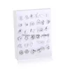 Stud Europe Fashion Jewelry Cute Mini Plastic Earrings Set Geometry Star 18 Pairs/Set Drop Delivery Dhljj