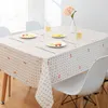 Table Cloth 1Pcs Nordic Style PVC Household Checkered Waterproof Tablecloth Printing Plastic Oil Resistant Home