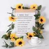 Decorative Flowers Artificial Sunflower Garland Vine Wall Hanging Garden Fences Home Wedding Arch Christmas Party Decoration