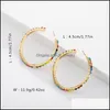 Stud Hoge kwaliteit Shining Crystal Earring For Women verlovingsronde Drop oorbellen Goud Big Circle Hoop Ear Fashion Wedding Sieraden DHD8S