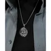 Cool Biker Wolf Pendant Stainless Steel Necklace Rolo Chain 3mm 24inch For Mens n2188