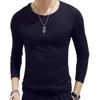 Men's TShirts Men Shirt Long leeve Cotton Spring Autumn hermal Undershirt Armor Mens Shirts Full Sleeve Round Neck Casual Men'S ees 230130