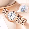 Wristwatches 2023 Watch For Women CARNIVAL Fashion Ladies Rose Gold Calender Waterproof Full Steel Strap Relogio Feminino