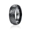 Обручальные кольца 8 мм черная вольфрамовая группа для мужчин многогранное качество подарков с кованой