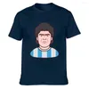 Camisetas masculinas Maradona camisa famosa de verão algodão o-gola autêntica novidade personaliza cartas