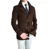 Men's Hoodies Men's Wool Jacket Long Sleeve Warm Windproof Collar Coat