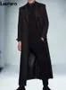Herrgravrockar Mauroicardi Spring Autumn Long Black Khaki Men Double Breasted Plus Size Overcoat European Fashion 4XL 5XL 230130
