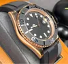 Calendrier de montre de luxe 40 mm 116655 Mécanique noire mécanique automatique Sangle de caoutchouc en caoutchouc en caoutchouc en acier rose automatique