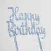 Feestelijke benodigdheden 100 stcs gelukkige verjaardagstaart topper acryl letter toppers feestdecoraties