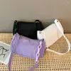 Borse da sera Borsa da donna piccola a tracolla sotto le ascelle in nylon da donna Catena acrilica vintage in puro colore con cerniera Mini borsa a mano Totes Purse Pouch