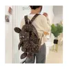 Designer Cute Mouse Bag Leather Backpack Europe And America Mens Woman Lovers Trendy Brand Old Flower New Large Capacity Student Backpack