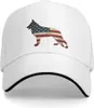 Caps de bola Pastor alemão Bandeira Americana Culgor de algodão Classics Baseball Cap