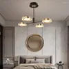 Lustres Style de luxe moderne LED lustre pour salon chambre salle à manger cuisine plafonnier cristal anneau conception suspension lumière